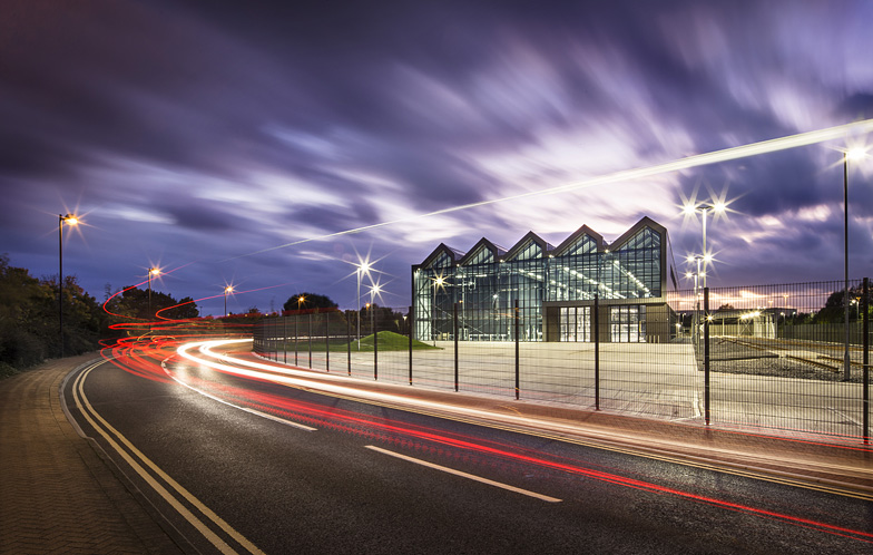 Architecture-Doncaster-high-speed-rail-light-trail-back